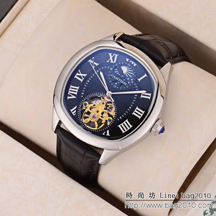 CARTIER卡地亞 熱賣經典休閒大飛輪 精品男士腕表  WSS2917